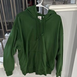 Green TNA Zip-Up Hoodie